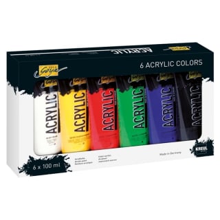 Vopsele acrilice Solo Goya / set 6 x 100 ml