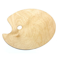 Paleta ovală din lemn - 20x30 cm