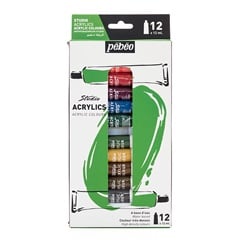 Set culori acrilice Studio Pebeo 12 x 12 ml