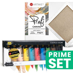 Set de vopsele acrilice Solo Goya - ARTMIE Gold Matches with Canvas